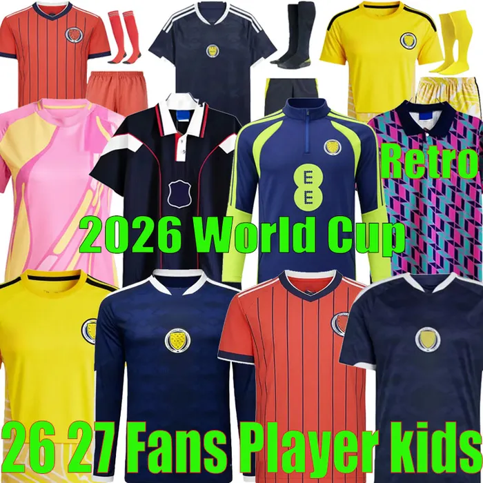 2026 World Cup scotland football shirt ROBERTSON ADAMS Soccer Jerseys DYKES McTominay McGREGOR SHANKLAND MCGREGOR Home away goalkeeper men kids kits set Training