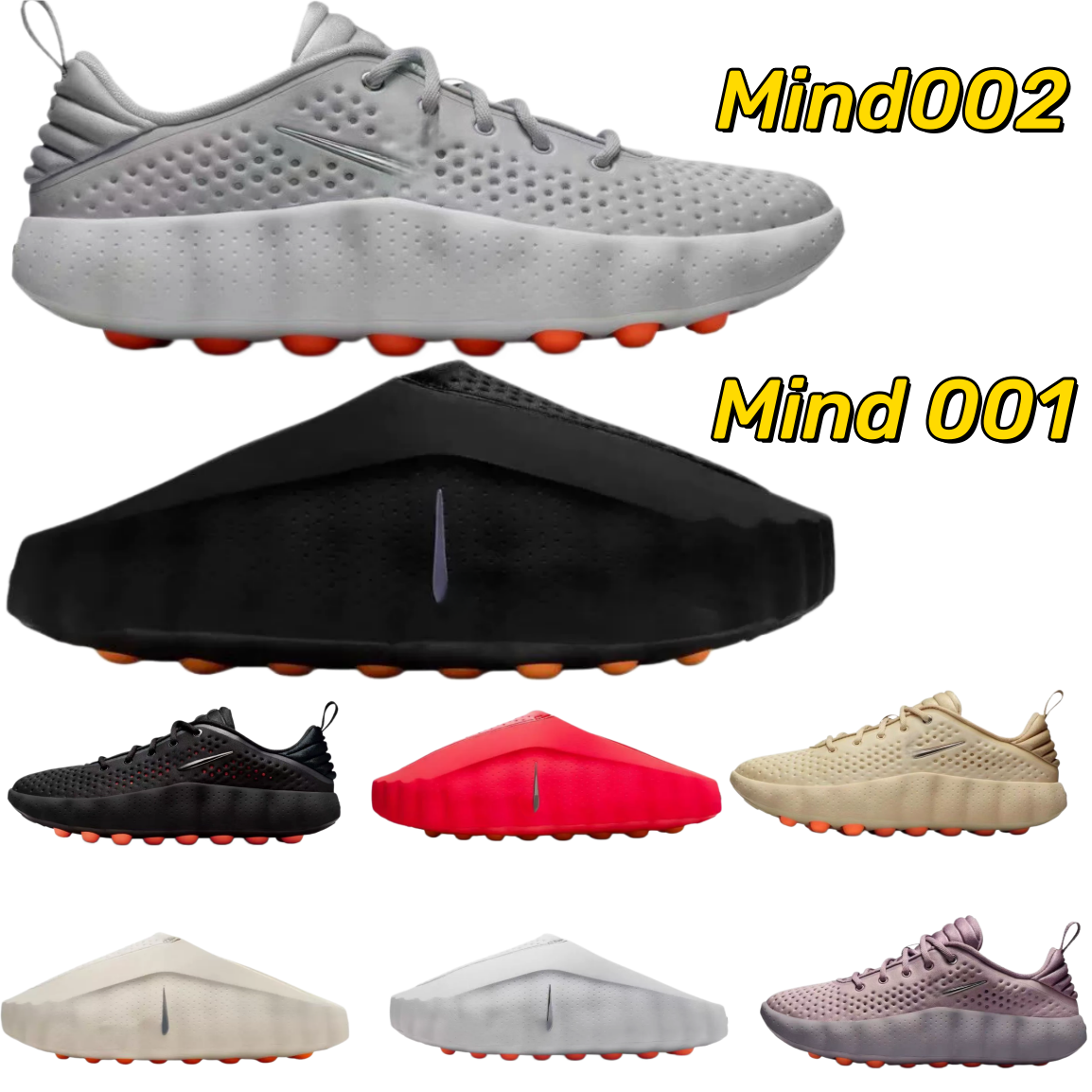 Desginer Mind 001 Slide Slides Mind001 Slippers Soft Rubber Tech Comfortable Sandals Mules Clog Black Red Bone Light Smoke Grey Men Women Summer 35-45