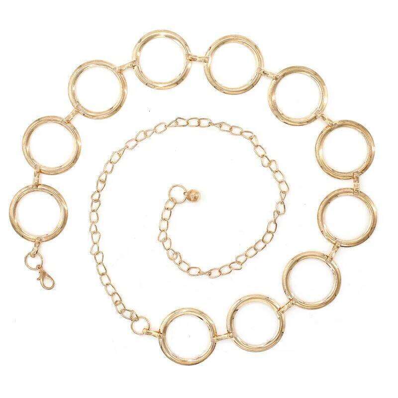 European and American frigid style exaggerated ring stitching waist women's fashion sexy hot girl body chain H260228