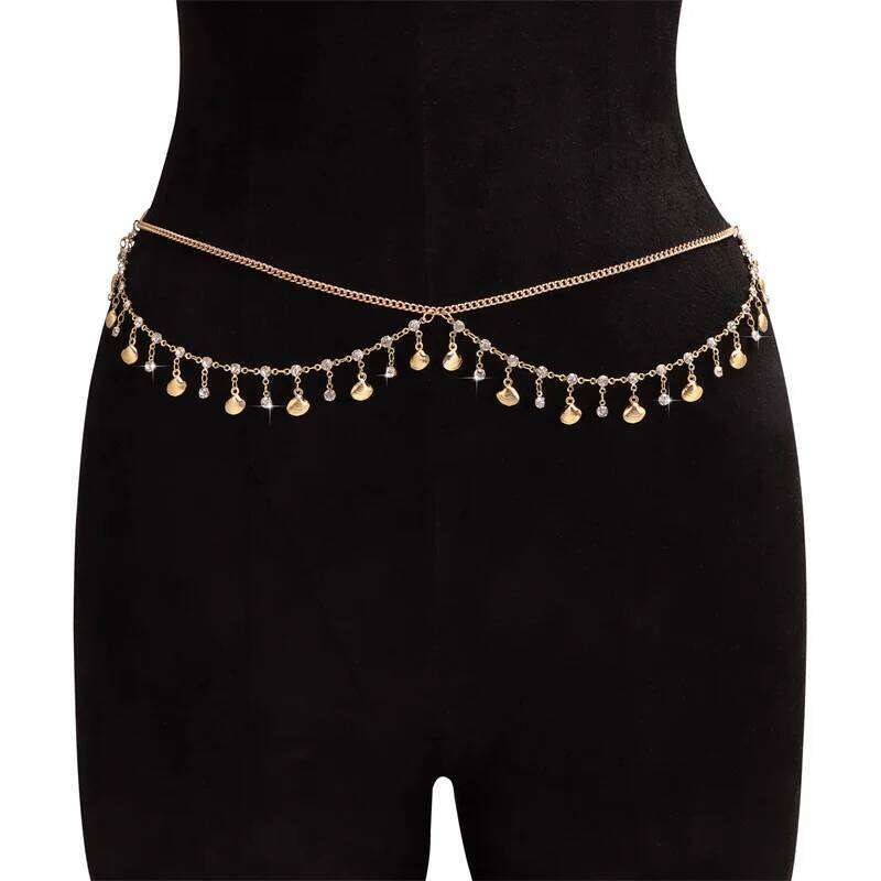 Minimalism Multilayer Belly Waist Chain Women Summer Bikini Goth Body Jewelry Festival Accessories H260228