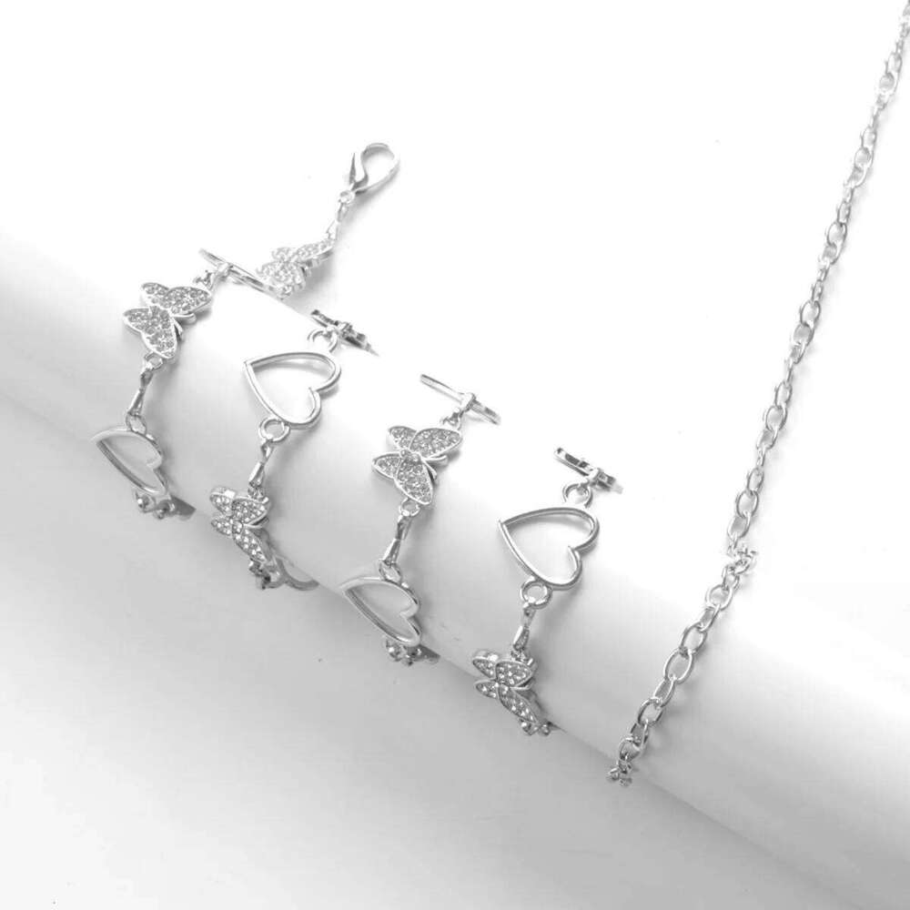 Fashionable Single-layer Simple Butterfly Heart-shaped Alloy Waist Street Photography Women's Body Chain Jewelry H260228