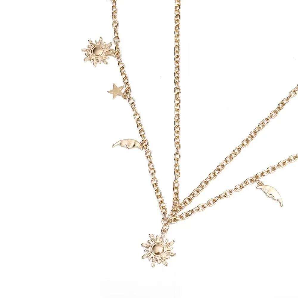 Fashion Charm Sexy For Women Star Moon Sun Pendant Tassel Belly Waist Chain Female Summer Beach Party Body Jewelry H260228