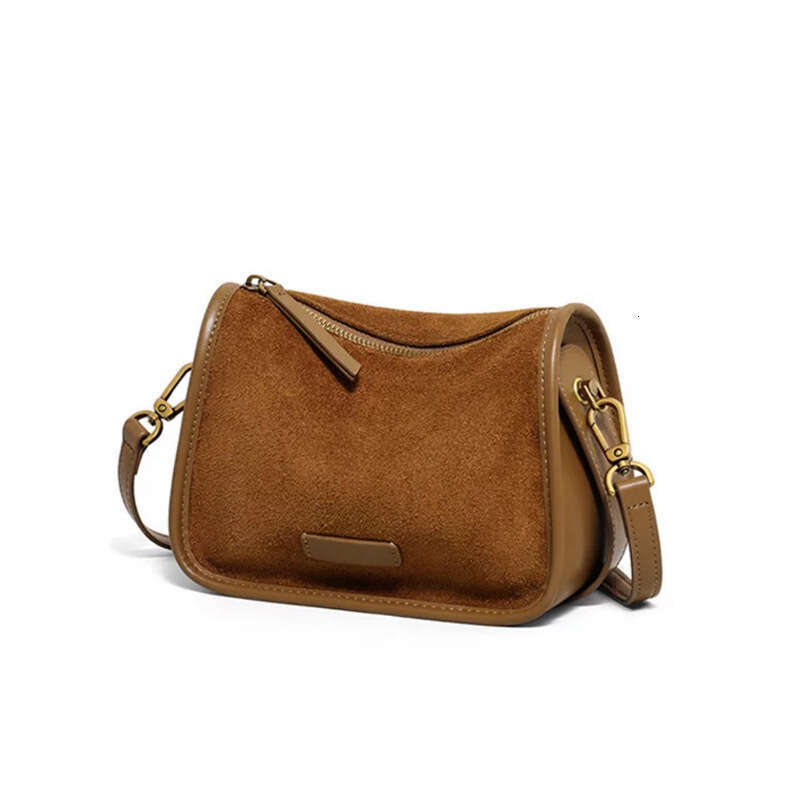 Luxury Shoulder Bags Totes Hobo Frosted Cowhide Square For Women New Genuine Leather Handbag Retro High End Feel Single Crossbody Small Bag SENYY