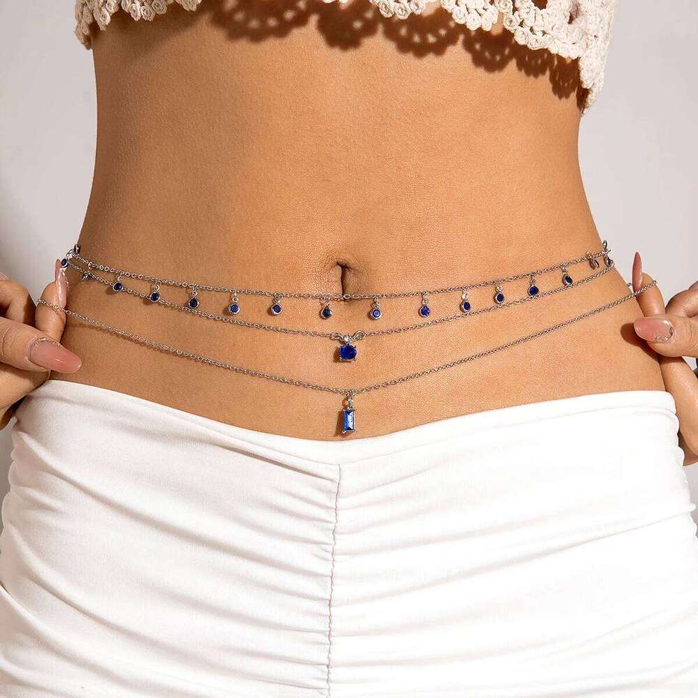 Tocona Fashion Multi-layer Silver Colour Personality Originality Adjustable Waist for Women Body Chain Jewelry Accessories H260228