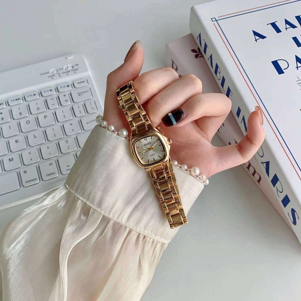 Fashion Ladies Quartz Wrist Gold Alloy StrapSimple Square Dial Women's es Reloj Mujer Girls Clock Gift Montre femme H260228