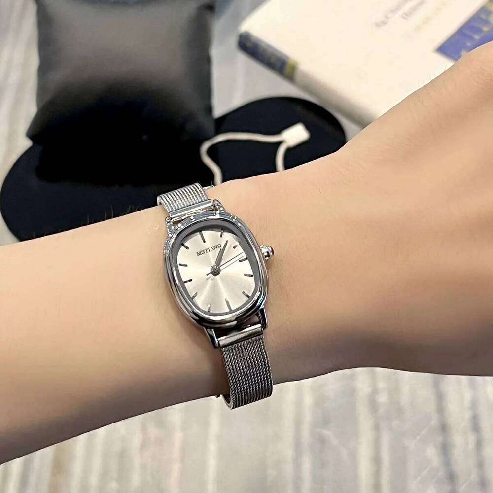 Oval Dial Women's es Stainless Steel Ladies Simple Brand Women Gift Small Quartz Wristes Relgio H260228