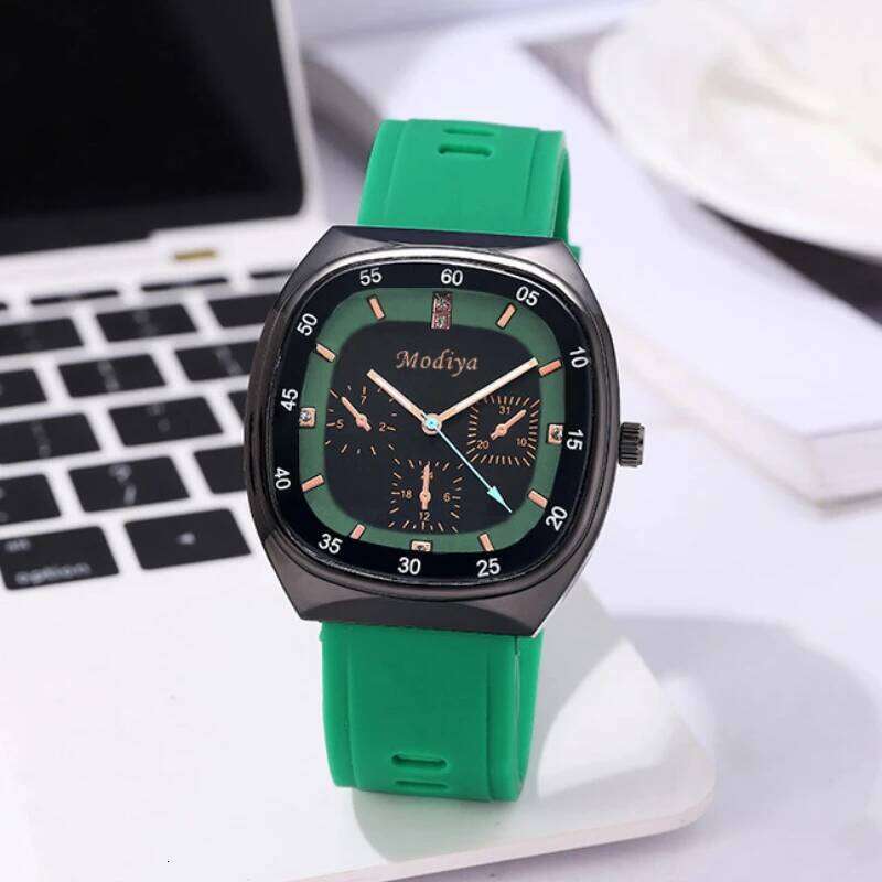 Fashion Large Dial Quartz Casual Silicone Strap Women es Waterproof Couple Wrist Relojes Para Mujer H260228