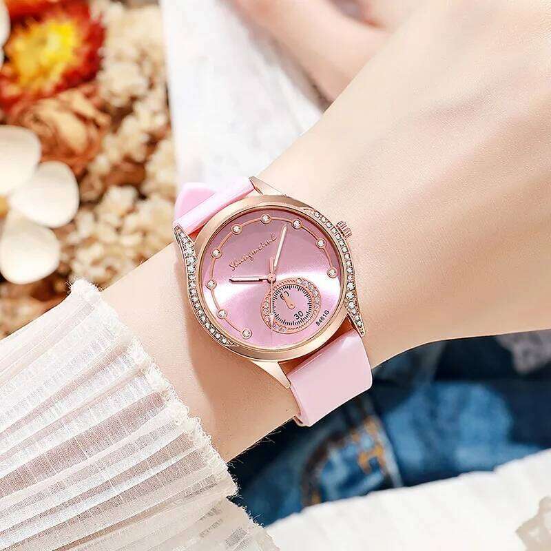 Fashion Rhinestone Women Quartz Casual Silicone Band Ladies es Clock Gift Reloj MujerWithout Box H260228