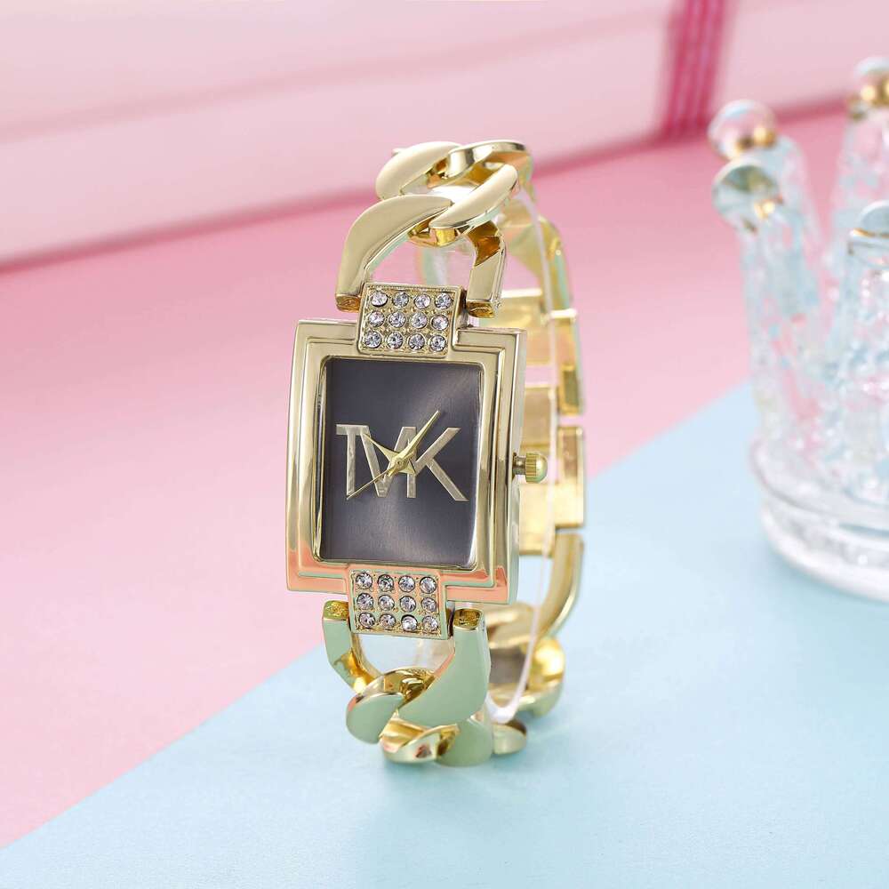 Luxury Brand Women's Fashion Elegant Style Metal Strap Square Trendy Quartz for Women Woman's Wrist Clock H260228