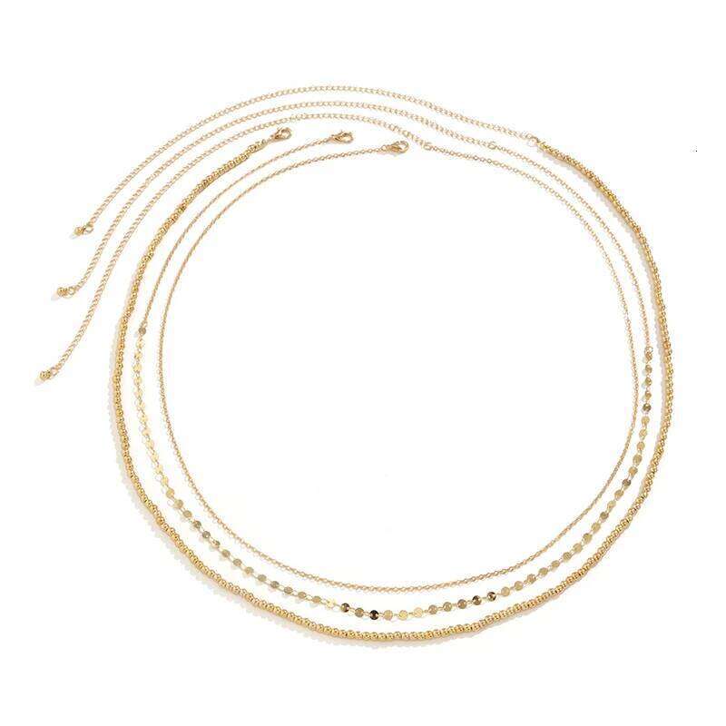3pcs/set Sexy Vintage Aesthetic Belly Beads Waist Chain Belt Streetwear Summer Women Fashion Body Jewelry Y03 H260228