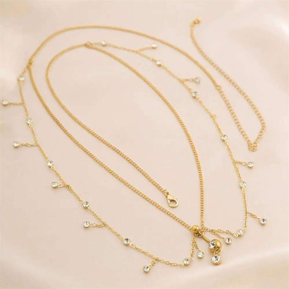 Women Minimalism Waist Metal Imitation Pearl Body Chain Double Layer Beach Bikini Jewelry Accessories Summer H260228