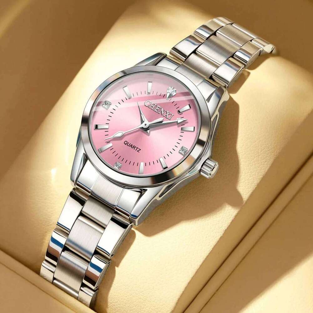 Elegant Womens Quartz Minimalism Design Stainless Steel Waterproof Fashion Ladies Wrist Gift H260228