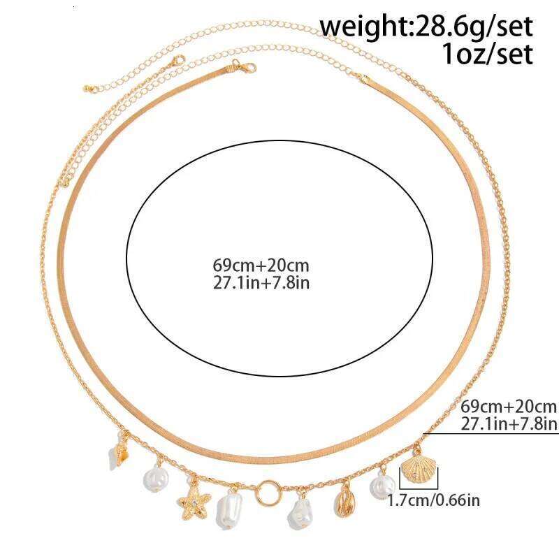 Boho Sexy Fashion Layered Tassel Starfish Waist Belly Women Summer Beach Conch Shell Pearl Body Chain Jewelry H260228