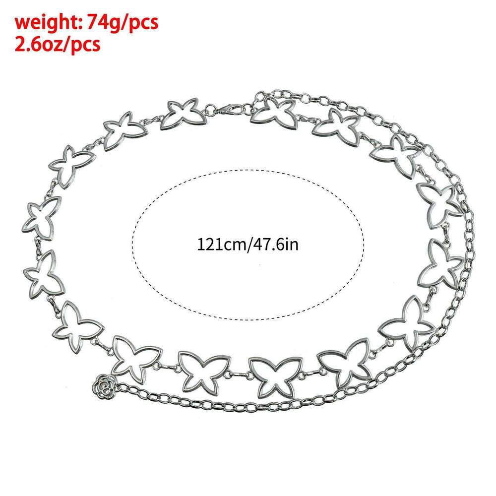 European American Cross Border Jewelry Fashion Hollow Butterfly Waist Chain For Women Niche Design Dress Belt Retro Accessories H260228