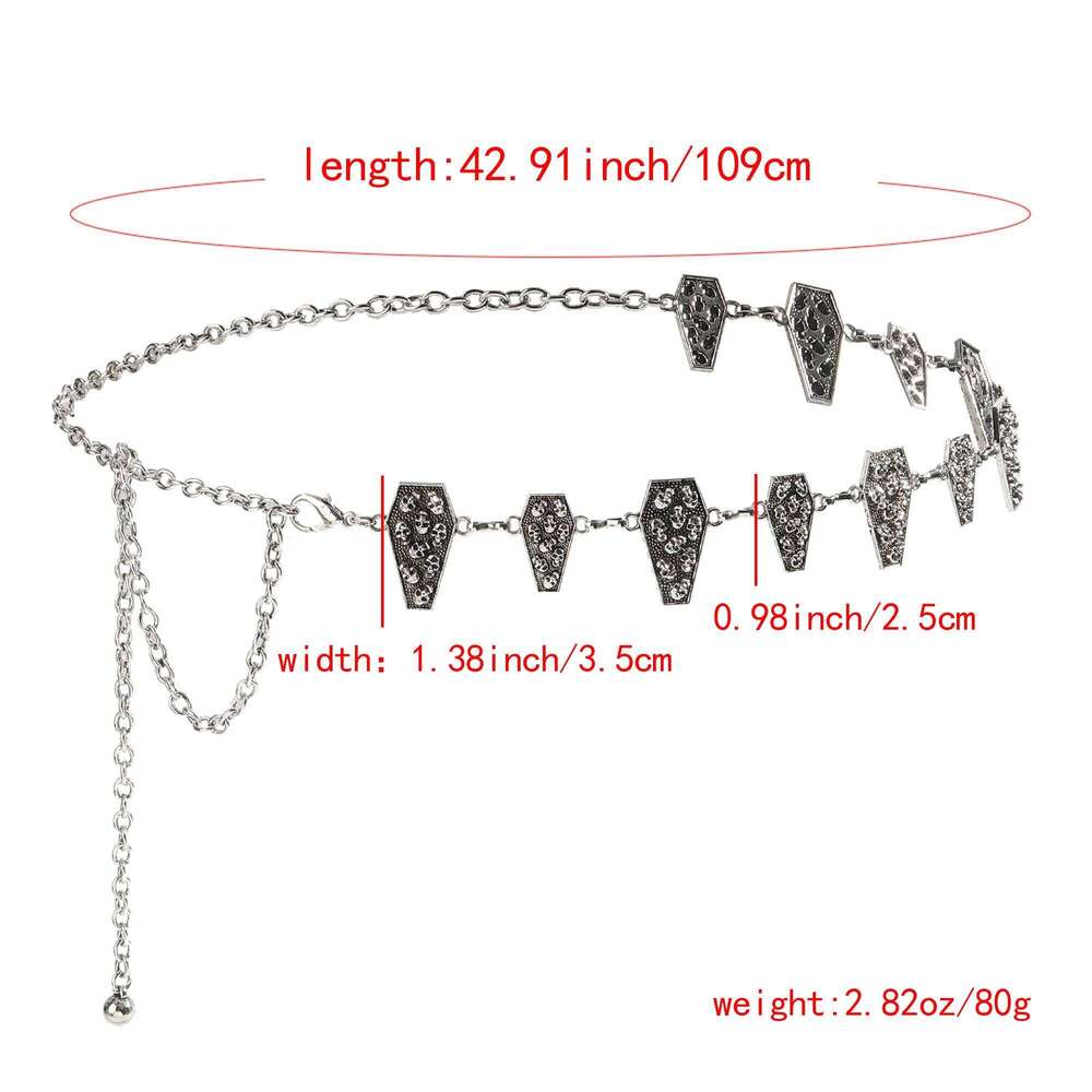 New style street tough girl punk hip-hop outfit with short pants, belt, chain for a fashionable and sophisticated look. H260228