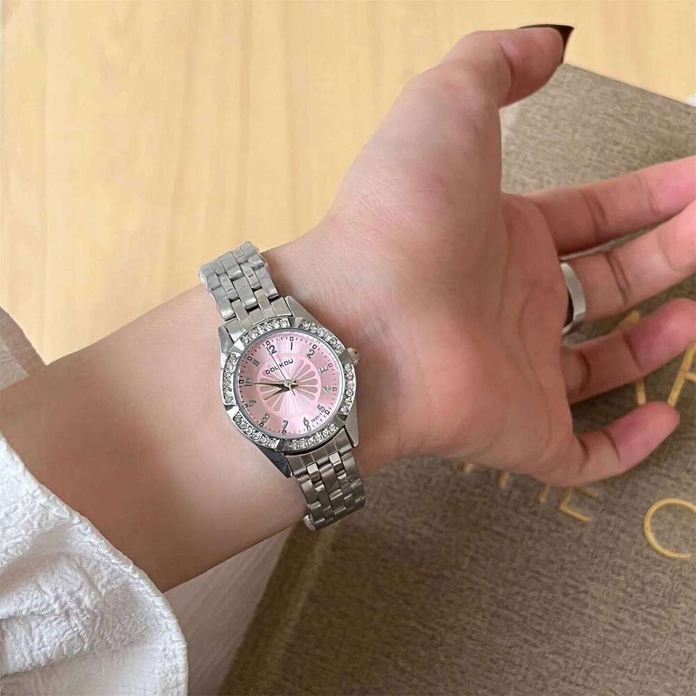 Diamond Studded Dial for Women Steel Strap Fashion Ladies Quartz Wristes Gift Dropshipping Female Clock H260228