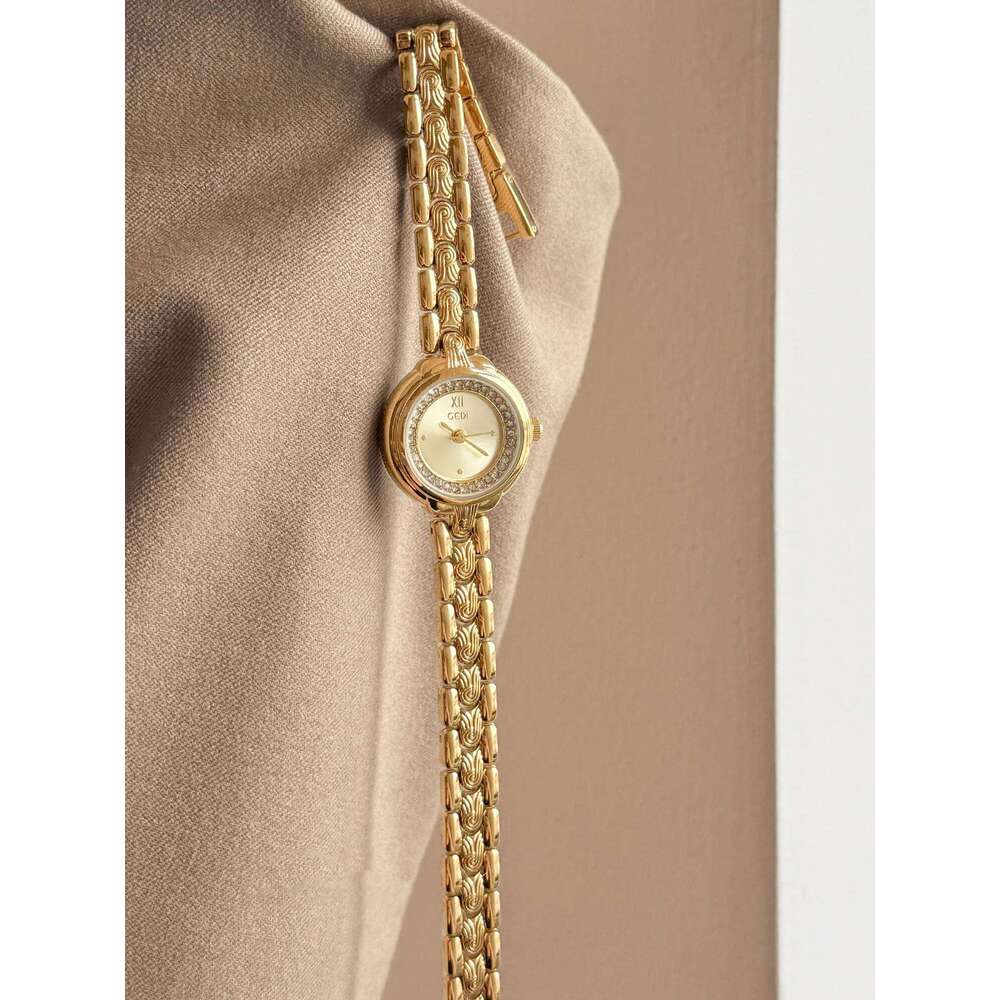 Fashion Women's es with Diamond-Studded Small Dial, Stainless Steel , Quartz Movement - Perfect Gift H260228