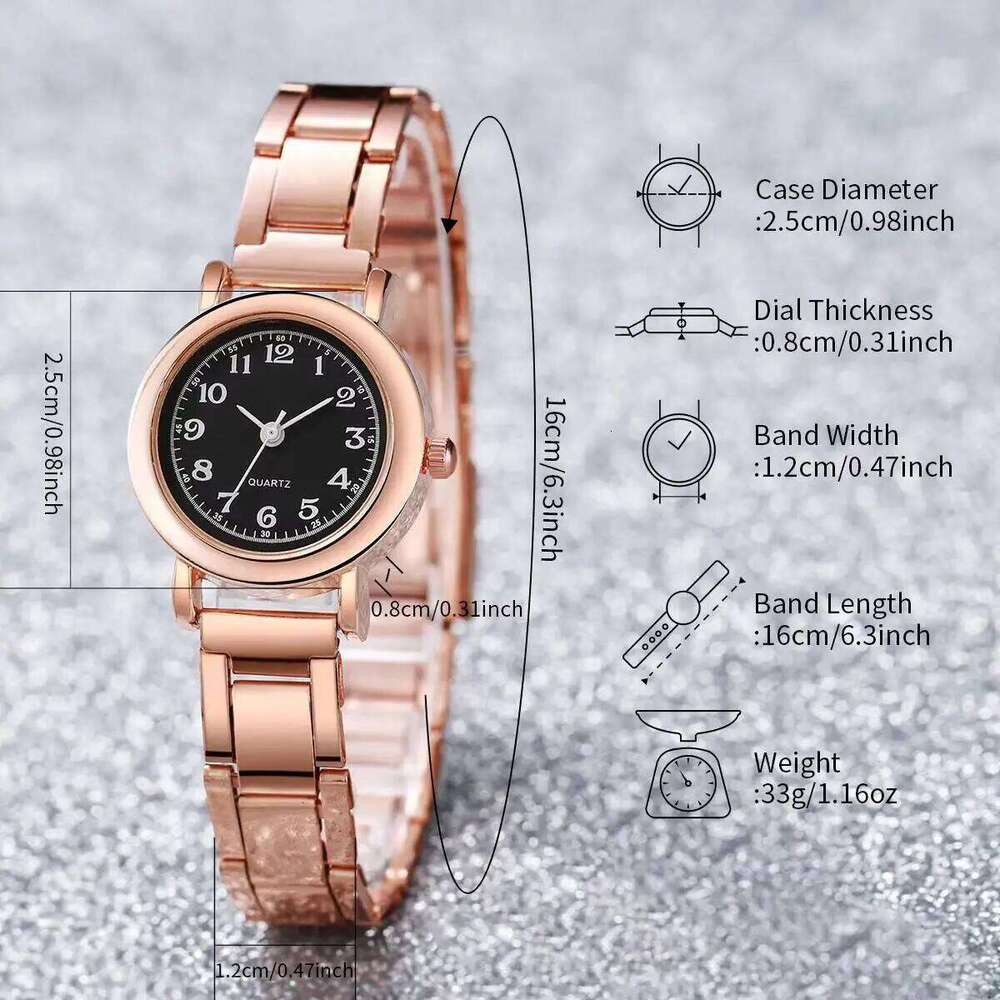 Fashion Small Arabic Dial Women es Simple Alloy Strap Quartz Wrist Reloj Mujer Girls Clock Gift H260228