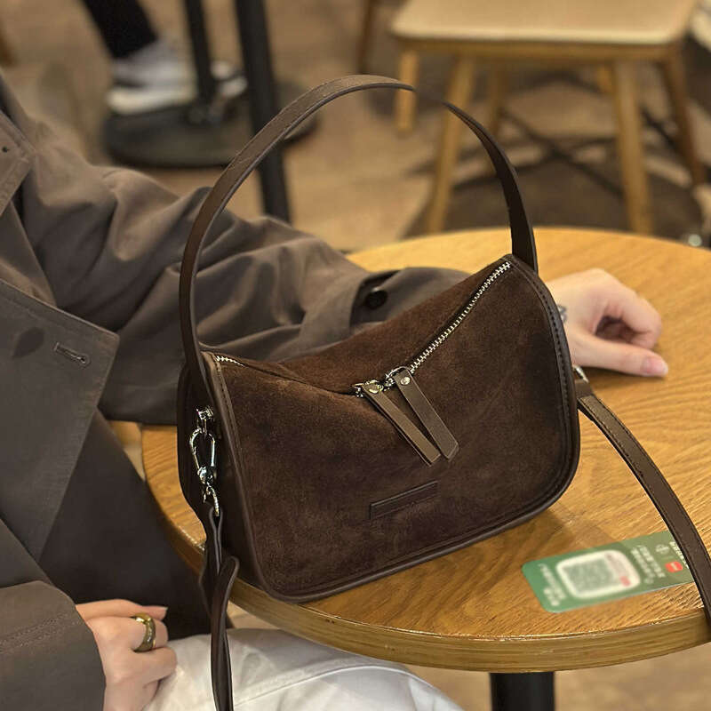 Luxury Shoulder Bags Totes Hobo Frosted Cowhide Square For Women New Genuine Leather Handbag Retro High End Feel Single Crossbody Small Bag SENYY