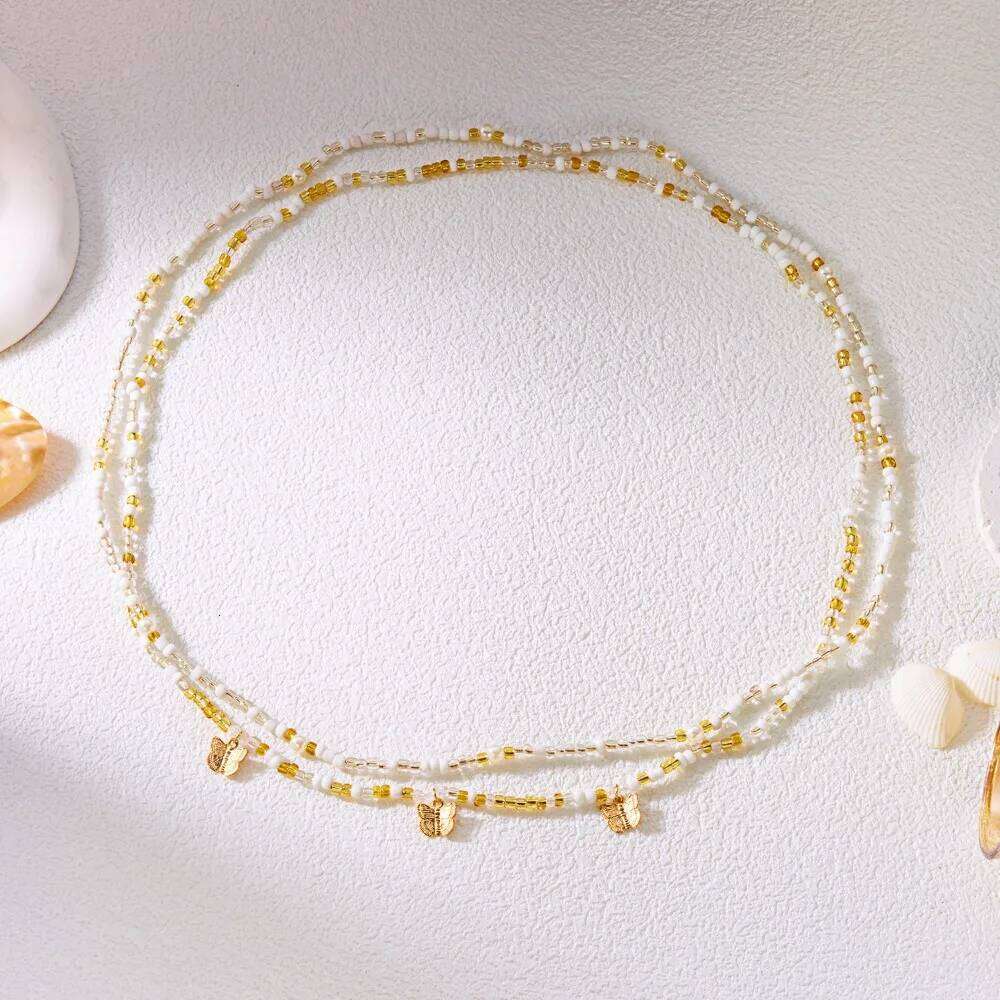 New Seashell Boho Waist Starfish Beads Belly Chain Multilayer Pearl Bohemian Style Belt Beach H260228