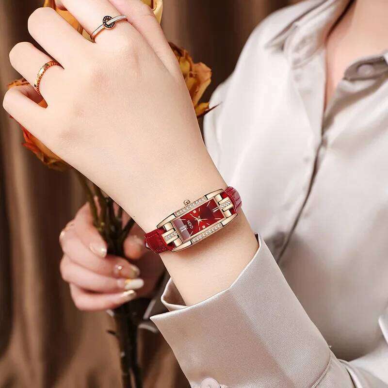 Hot Selling Light Luxury Gypsy Niche Fashion Square Student Waterproof Quartz Women's H260228