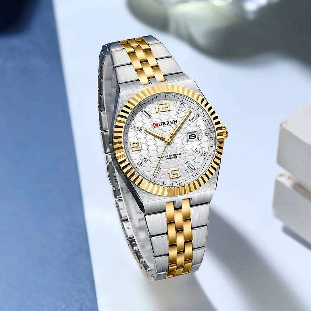 CURREN Women's Analog Quartz Waterproof Ladies Wrist es with Date Dainty Fashion Stainless Steel H260228