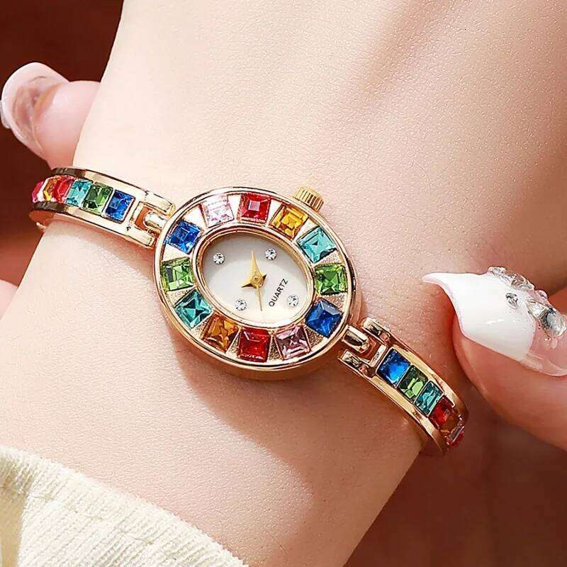 Fashion Rhinestone Women Square Dial Ladies Quartz es Band Wristes H260228