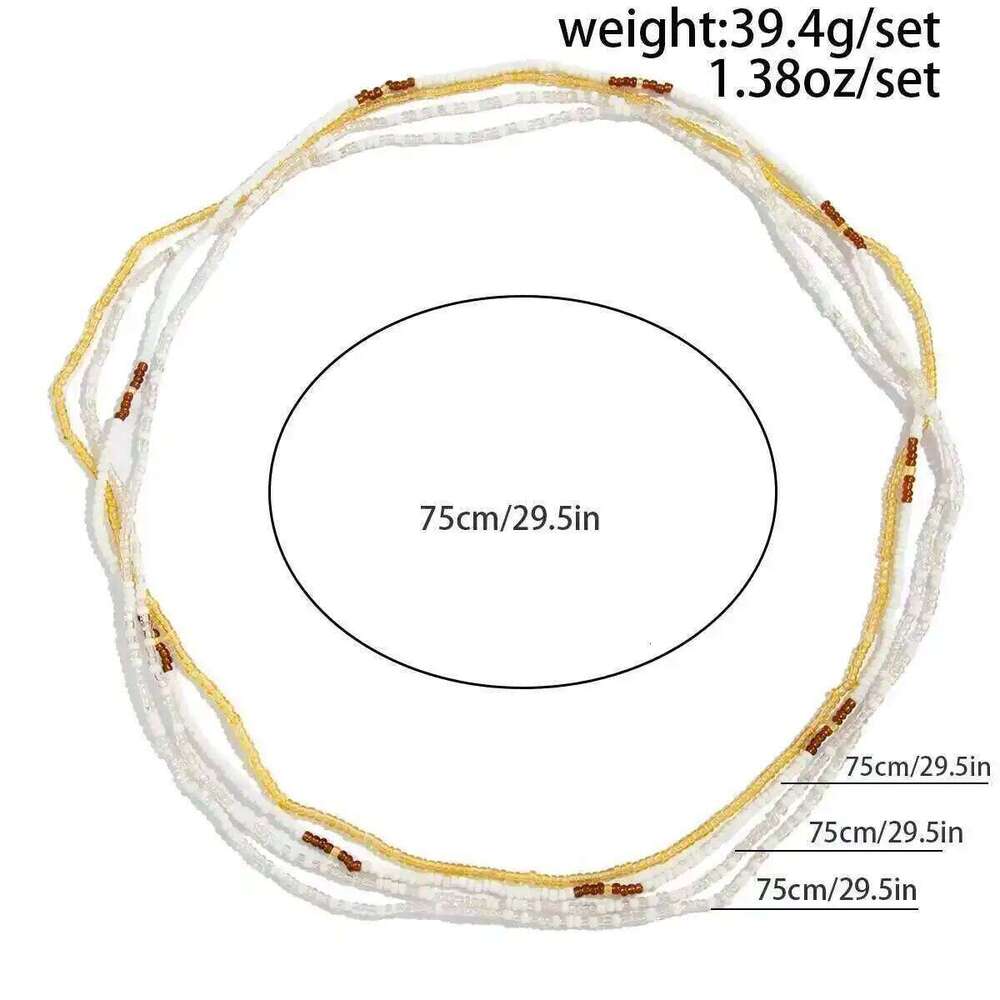Ingemark 4Pcs/Set Boho Multilayer Summer Bikini Sexy Waist Belly Women 2025 Faddish Rice Beads Body Chain Charm Jewelry H260228