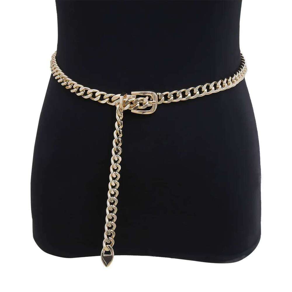 European American Metal Waist Minimalist Personalized Fashion Body Chain Cross Border Punk Versatile Women Belt H260228