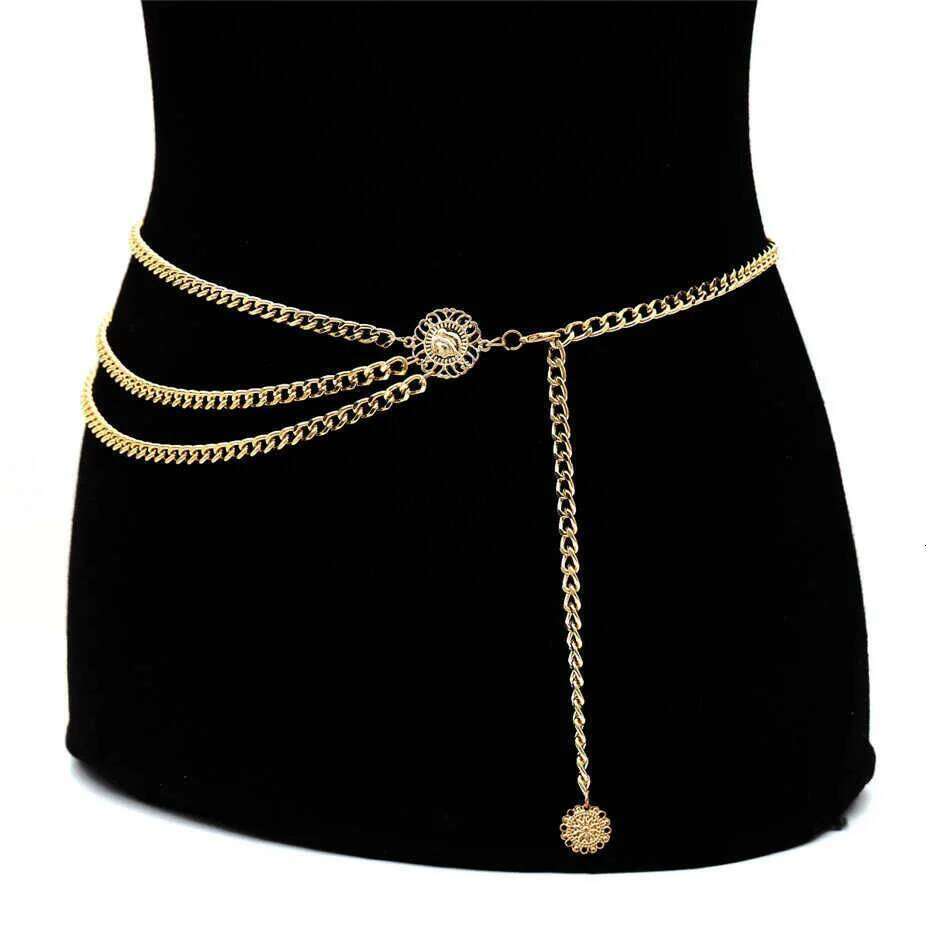 Multilayer Waist Belt Chain Long Tassel Coin Pendant Harness Belly Chains for Women Waistbands Body Jewelry H260228
