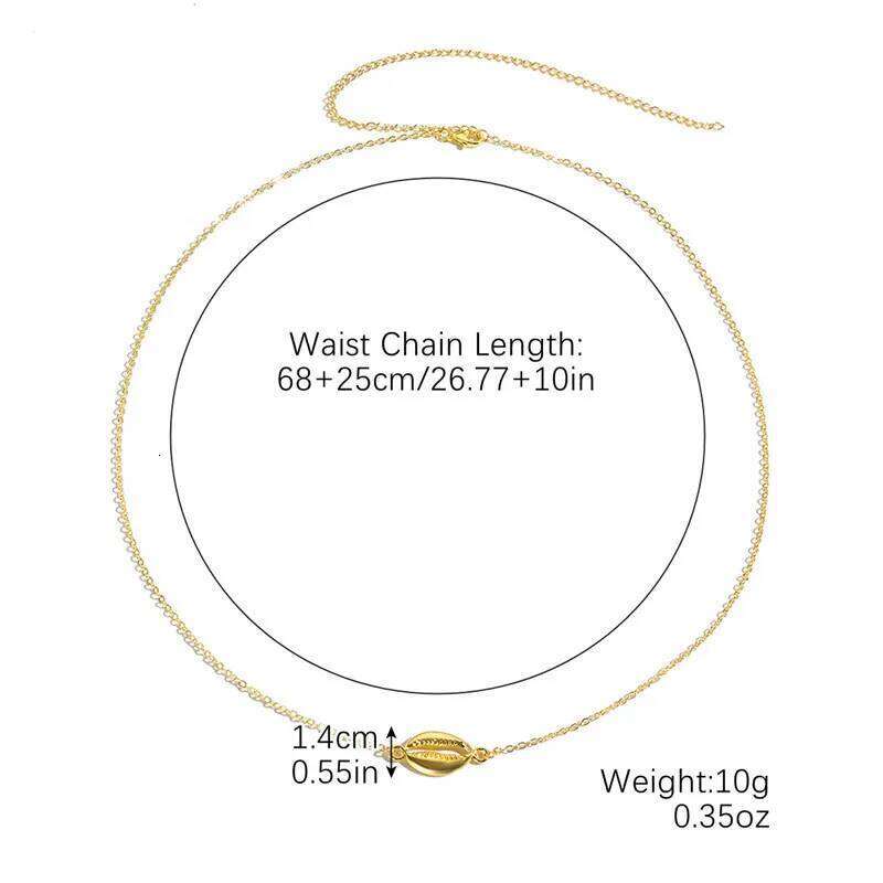 Bohemia Fashion Sexy Conch Waist Belly for Women Summer Beach Shell Pendant Body Chain Vacation Jewelry Accessories H260228