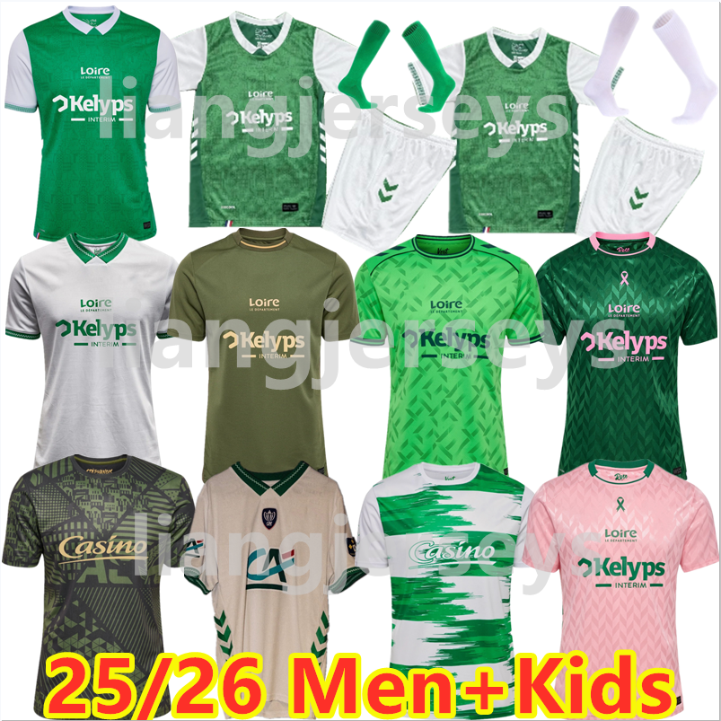 S-4XL AS Saints Etienne AOUCHICHE 25 26 maillots Soccer Jerseys Home Away 3rd HAMOUMA SISSOKO MACON Aiki APPiAH KHAZRi Bouchouari SALIBA uniform men's football Shirt