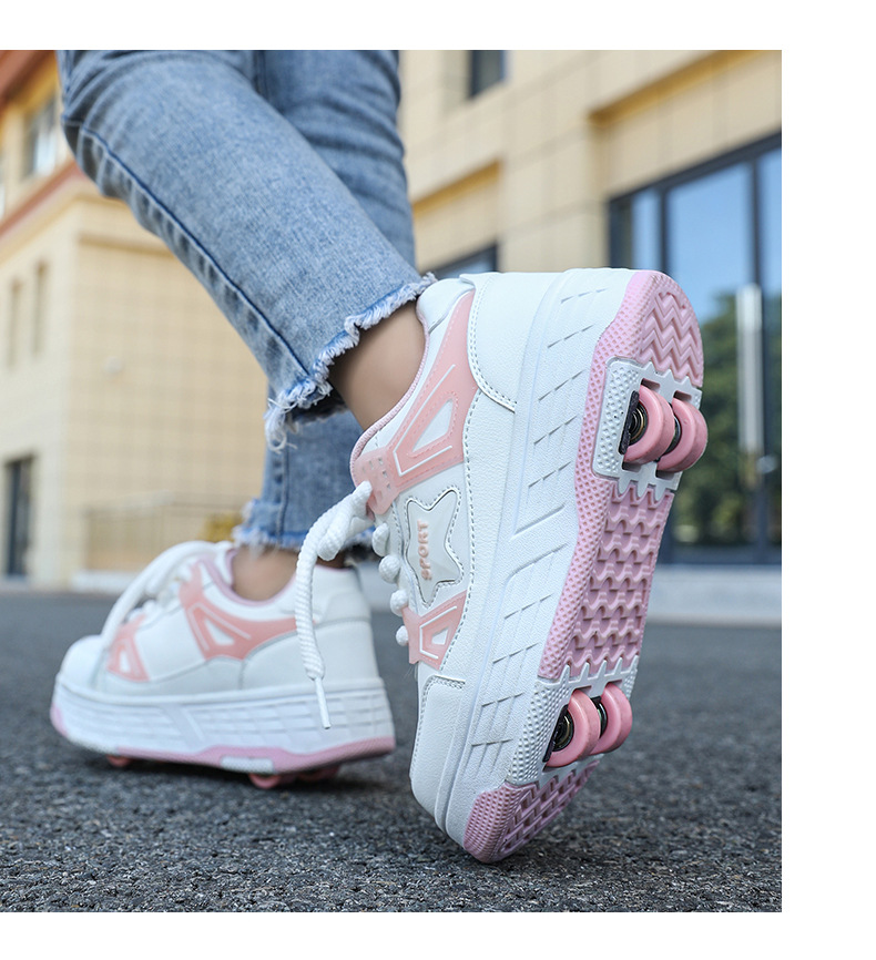 Free shipping kids trainers shoes boys'of girls' shoes, adult shoes, quad-wheel flying shoes, shoes with straps and wheels, girls' skat
