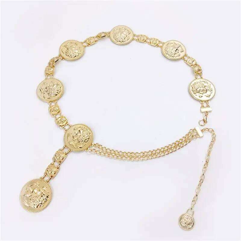 652F Heavy Duty Women Waist Head Dance Belt Beach Belly Chain for Dress H260228