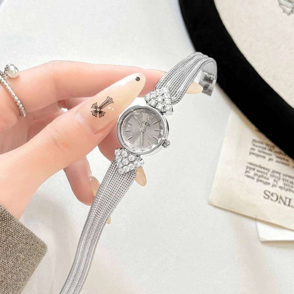 GEDI Elegant Ladies Diamond Mesh Strap Small Dial Waterproof Original Quartz Fashion Women's Dress Wrist Gift H260228