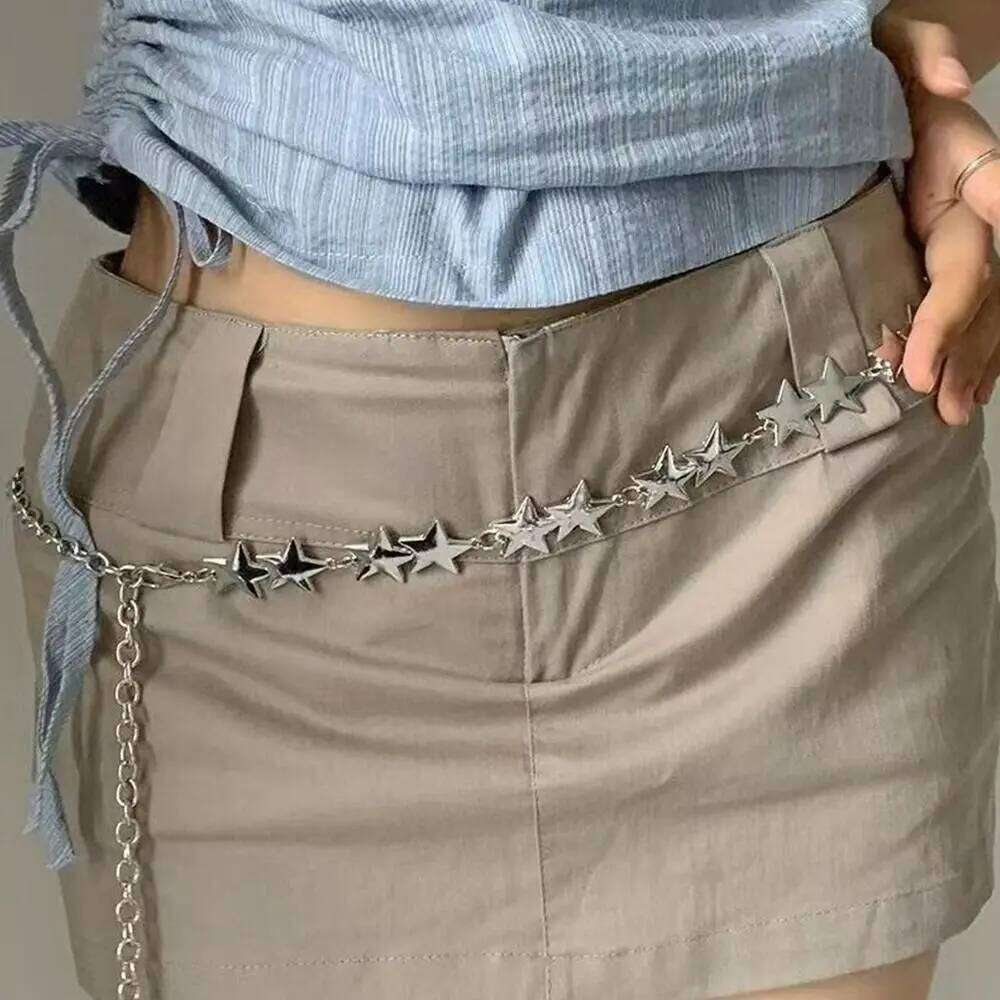 Decorative Multilayer Punk Dress Jeans Accessory Belt Gold Silver Metal Waist Chain Body Jewelry H260228