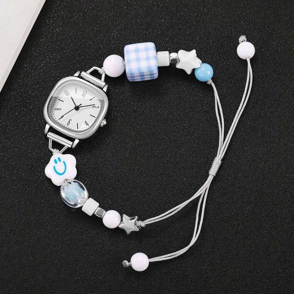 Fashion Arabic Dial Women Quartz Lovely Beads Strap Ladies Wrist Reloj Mujer Girls Clock GiftWithout Box H260228