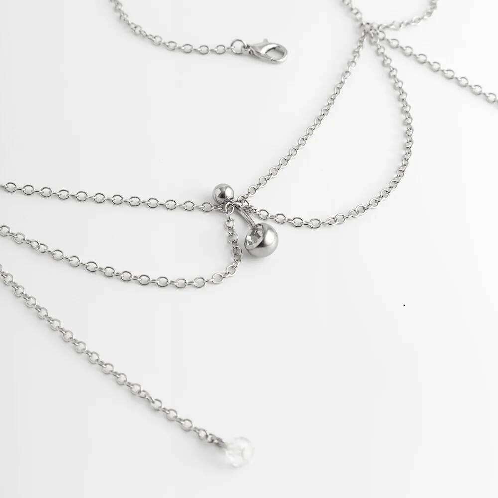 Sexy Fashion Tassel Rhinestone Double Layer Waist Zircon Navel Nail Body Chain for Women Summer Beach Bikini Jewelry Gifts H260228