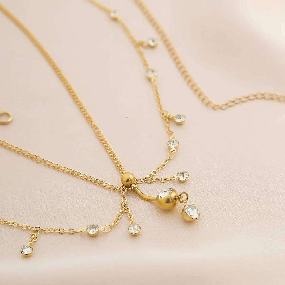 Multilayer Shiny Tassel RhinestoneBelly Waist Chain Bikini Goth Piercing Navel Nail Body Wedding Jewelry Festival Accessories H260228