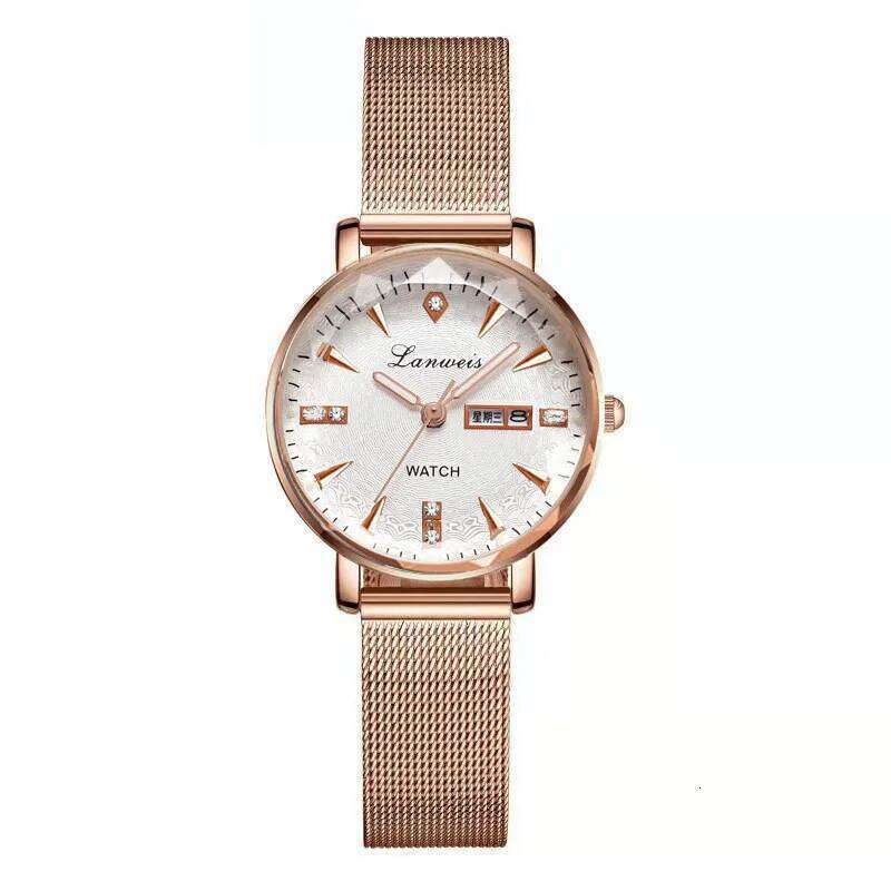 Elegant Womens with Calendar Ultra-Slim Mesh Band & Luminous Dial for Work or Daily Use H260228