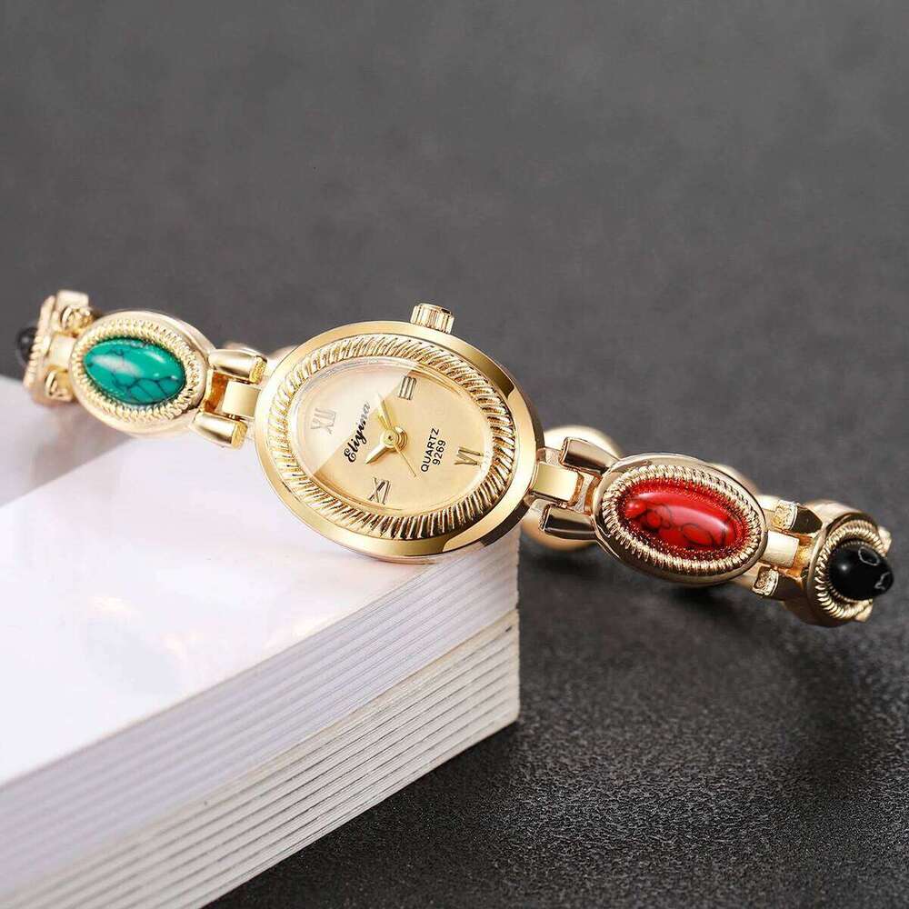 Fashion Oval Dial Women es Elegant Rhinestone Strap Ladies Wrist Reloj Mujer Girls Clock Without Box H260228