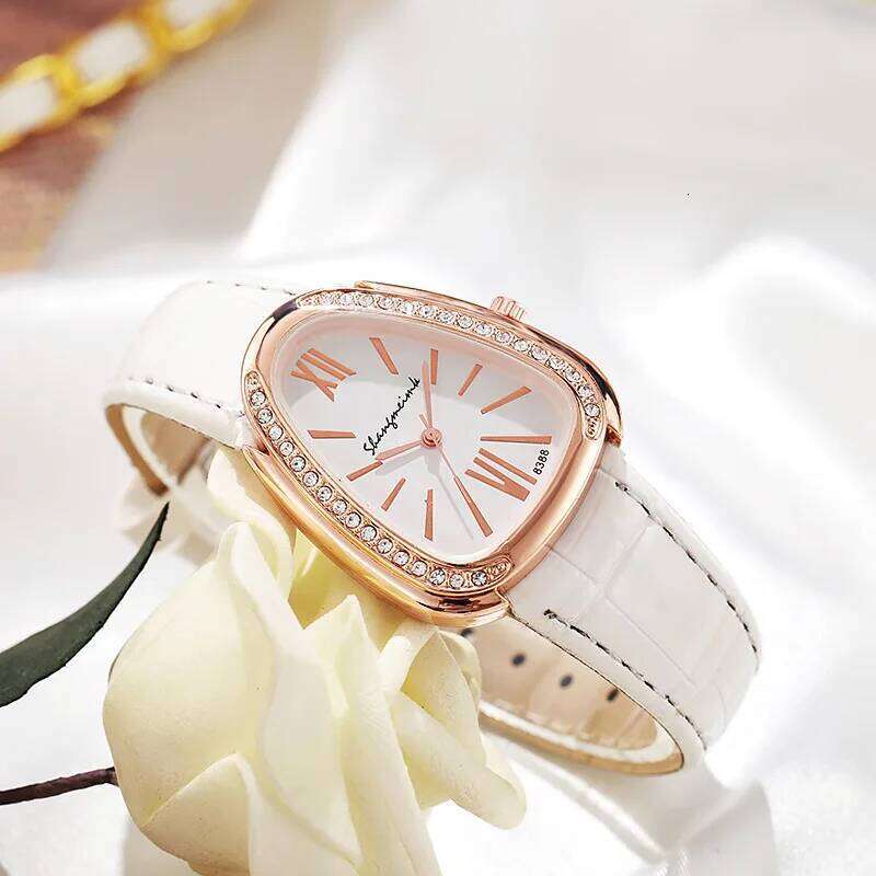 Fashion Snake Shape Dial Women Quartz Casual Leather Strap Wrist for Ladies Clock Gift Reloj Mujer H260228
