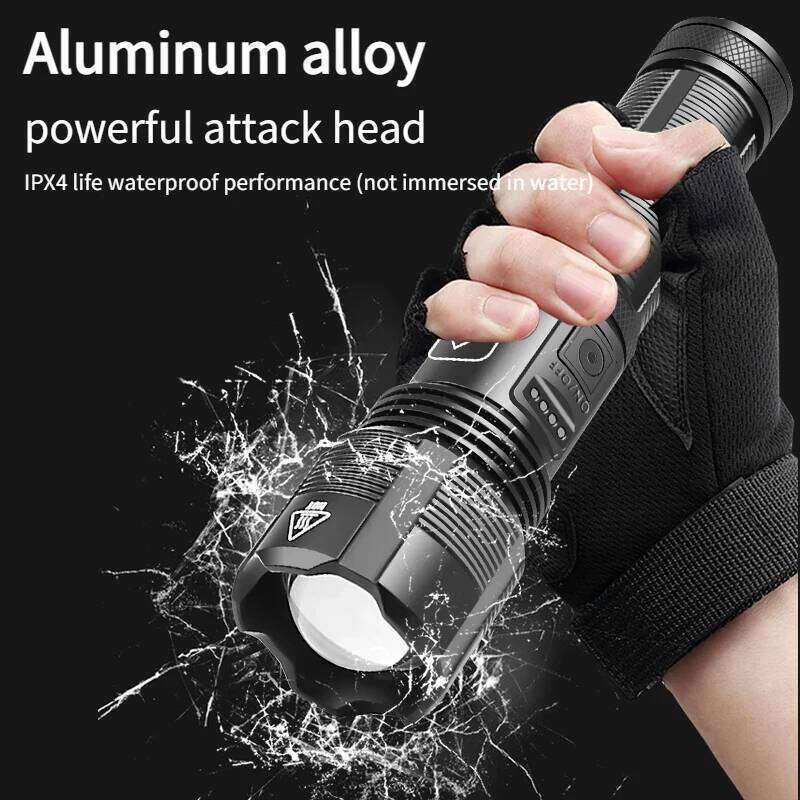 Portable 4 Core Led Flashlight Aluminum Alloy XHP70.2 XHP50.2 Usb Rechargeable Zoomable Lantern 18650 AAA Battery Hunting Torch Z260301