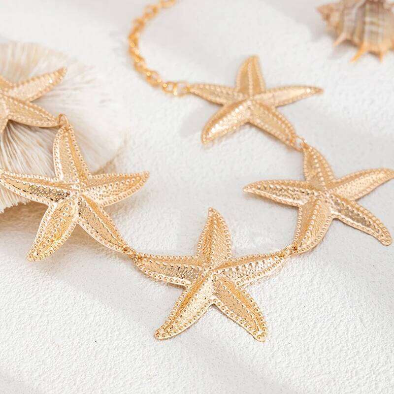 Ethnic Style Starfish Shell Waist Chain Bohemian Versatile For Women High-end Dress Waistband Retro Simple Belt Gifts H260228
