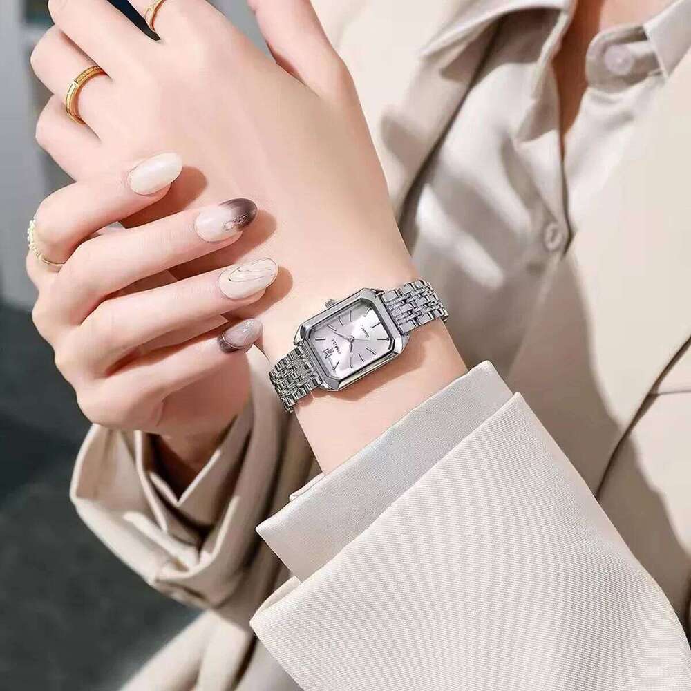 Hot Brand Stainless Steel Strap Women Luxury Gift Wrist Student Fashion Simple Square Quartz es H260228