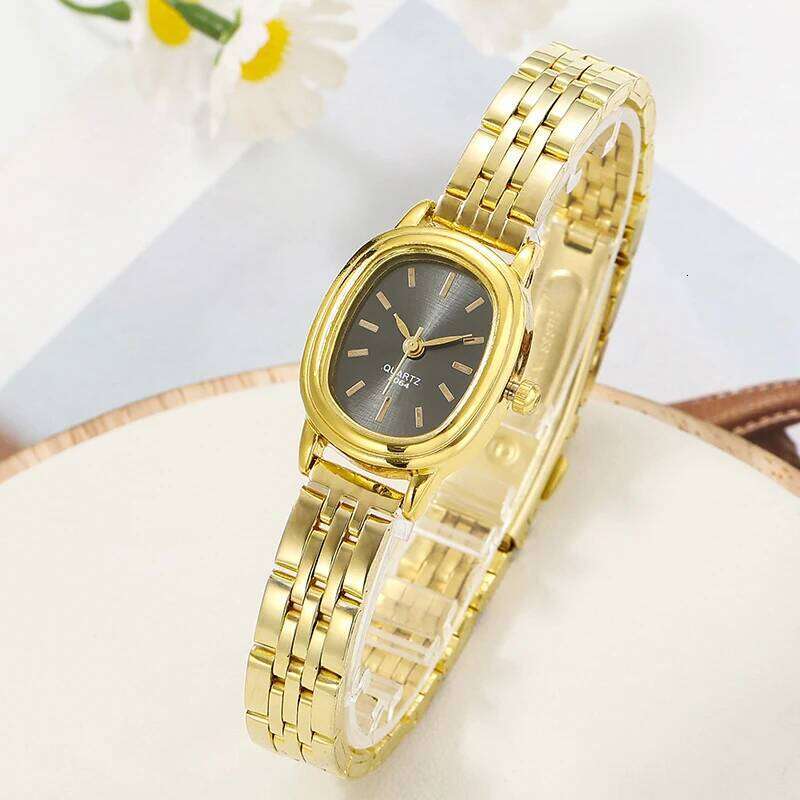 New Trendy Fashionable, Oval Steel Strap Women's , Simple and Versatile, Small Dial, Elegant H260228
