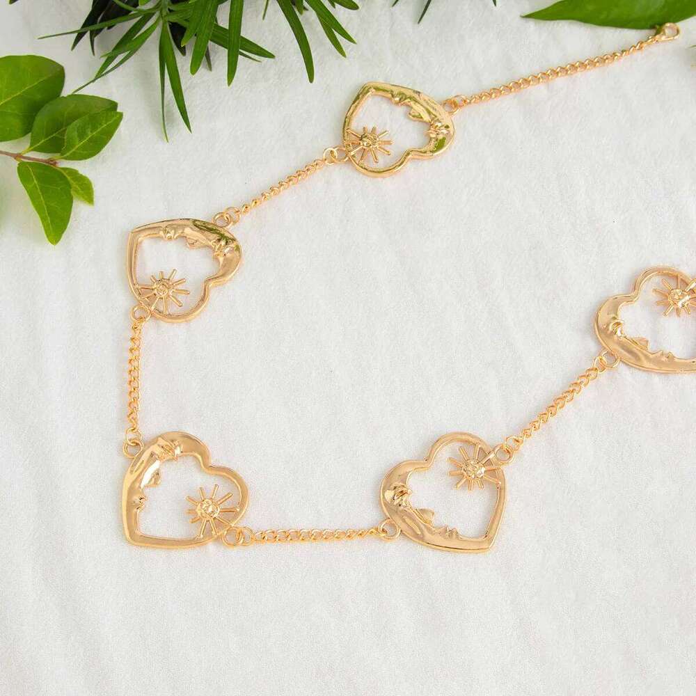 Heart Moon Sun Waist New Exquisite Sexy Gold Color Belt Body Chain Bikini Festival Women Trend Single Circle Accessories H260228