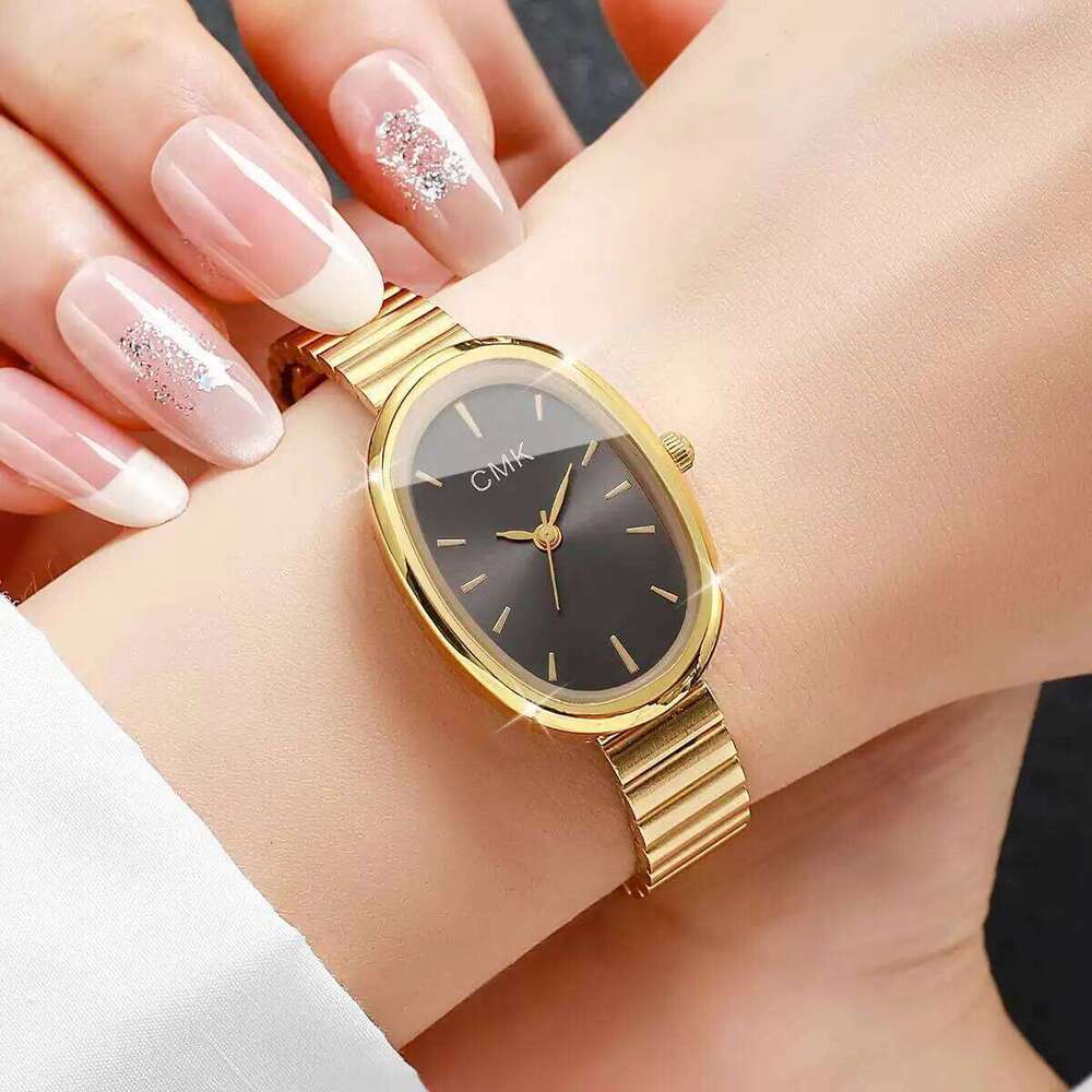 Fashion Ultra-thin Strap Women es Oval Dial Analog Quartz Wrist Girls Clock Reloj MujerWithout Box H260228