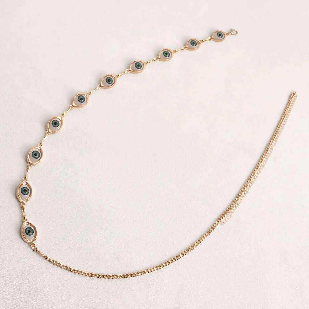 Fashionable Ethnic Style Single Layer Creative Eye Women's Skirt Sweater Body Exaggerated Waist Chain H260228