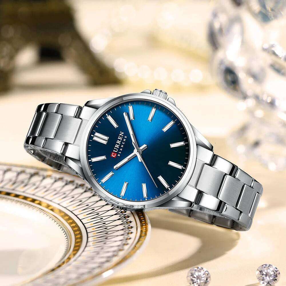 CURREN New Women Fashion Casual Stainless Steel es Simple Ladies Round Dial Quartz Wristes Clock Reloj Mujer H260228